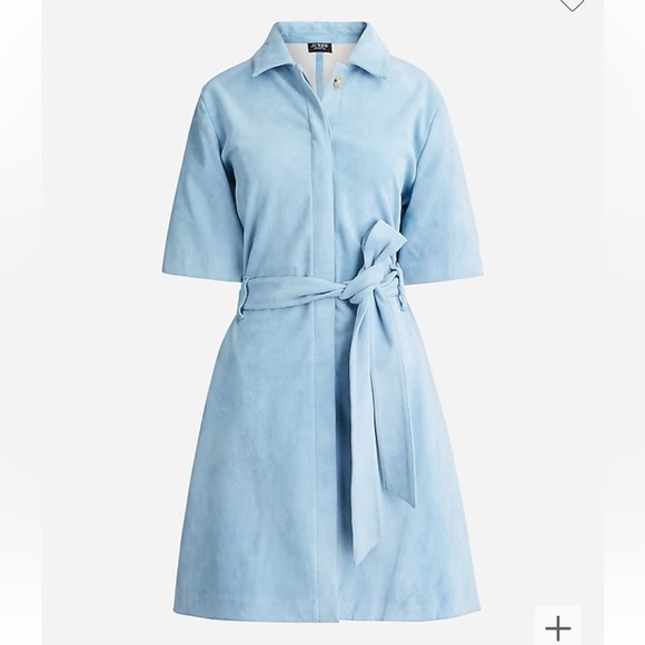 J crew Collection button-front suede dress - Picture 1 of 3